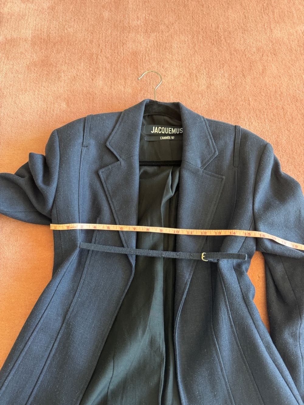 JACQUEMUS Navy Linen Blazer (34) - Picture 13 of 15